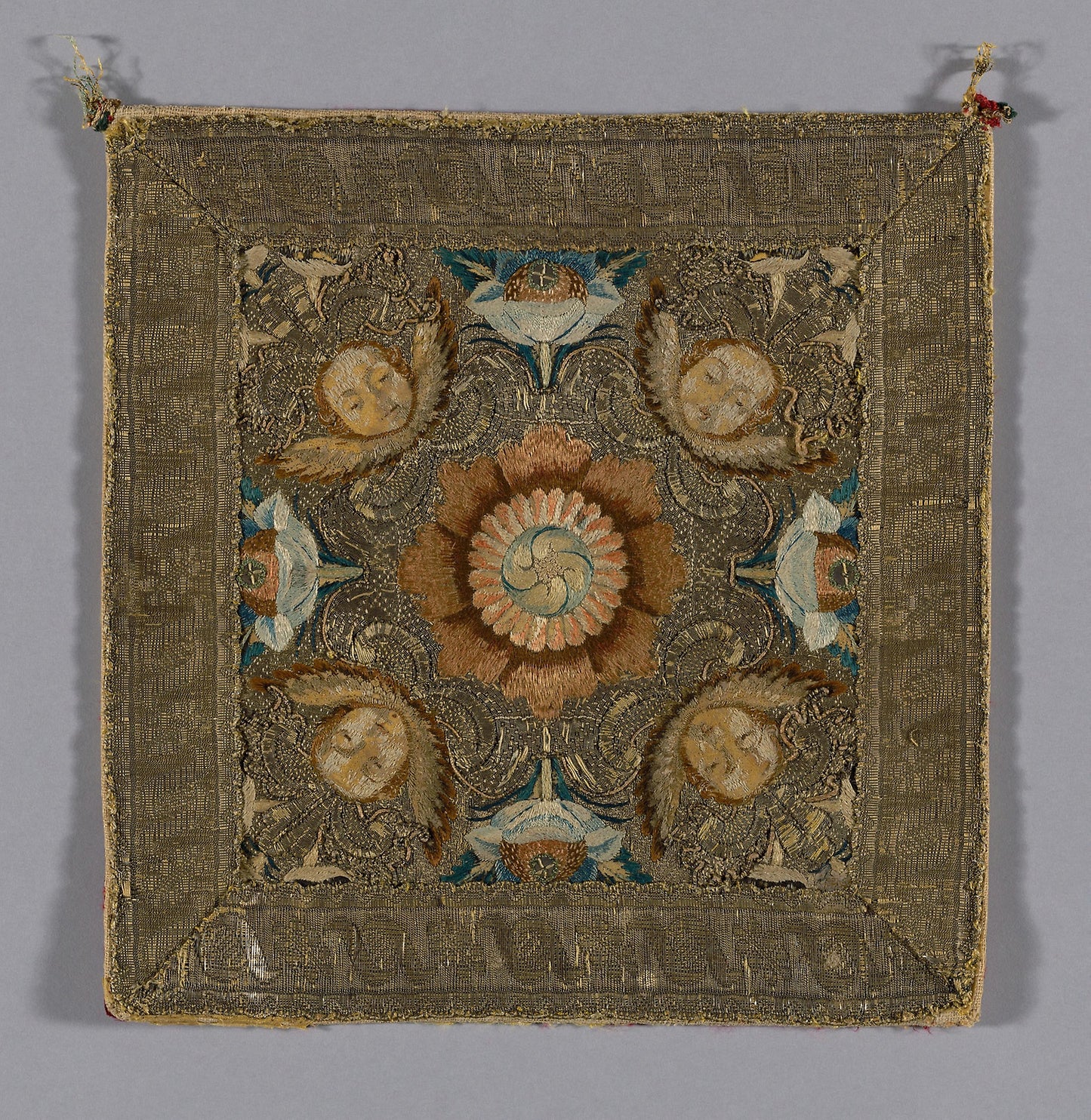 Chalice Cover or Portion of a Burse -  Italy or Spain,  Poster Print Wall Art