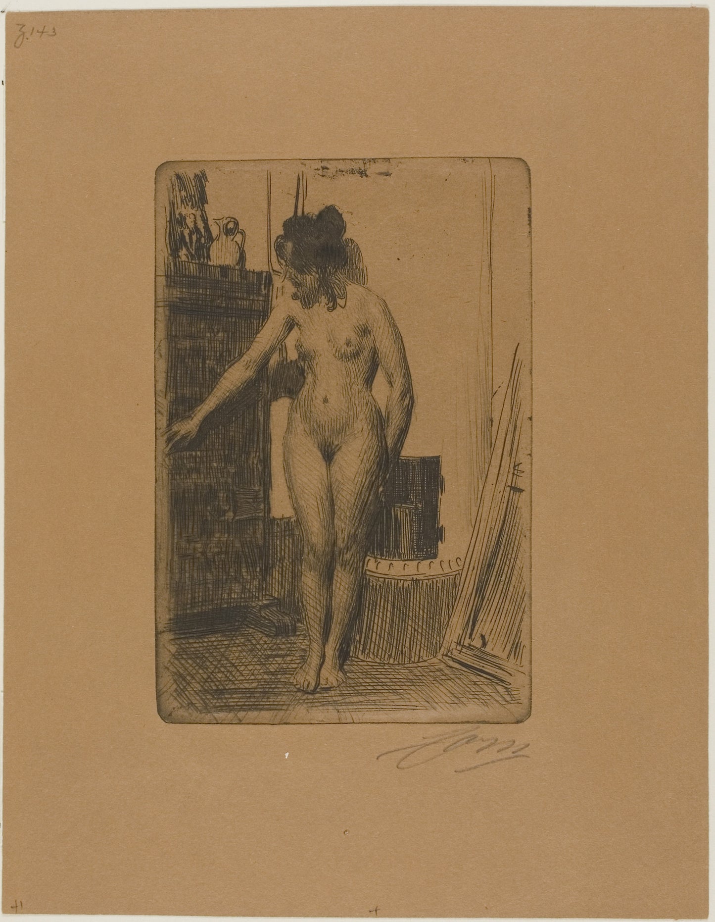 Before the Stove -  Anders Zorn,  Poster Print Wall Art