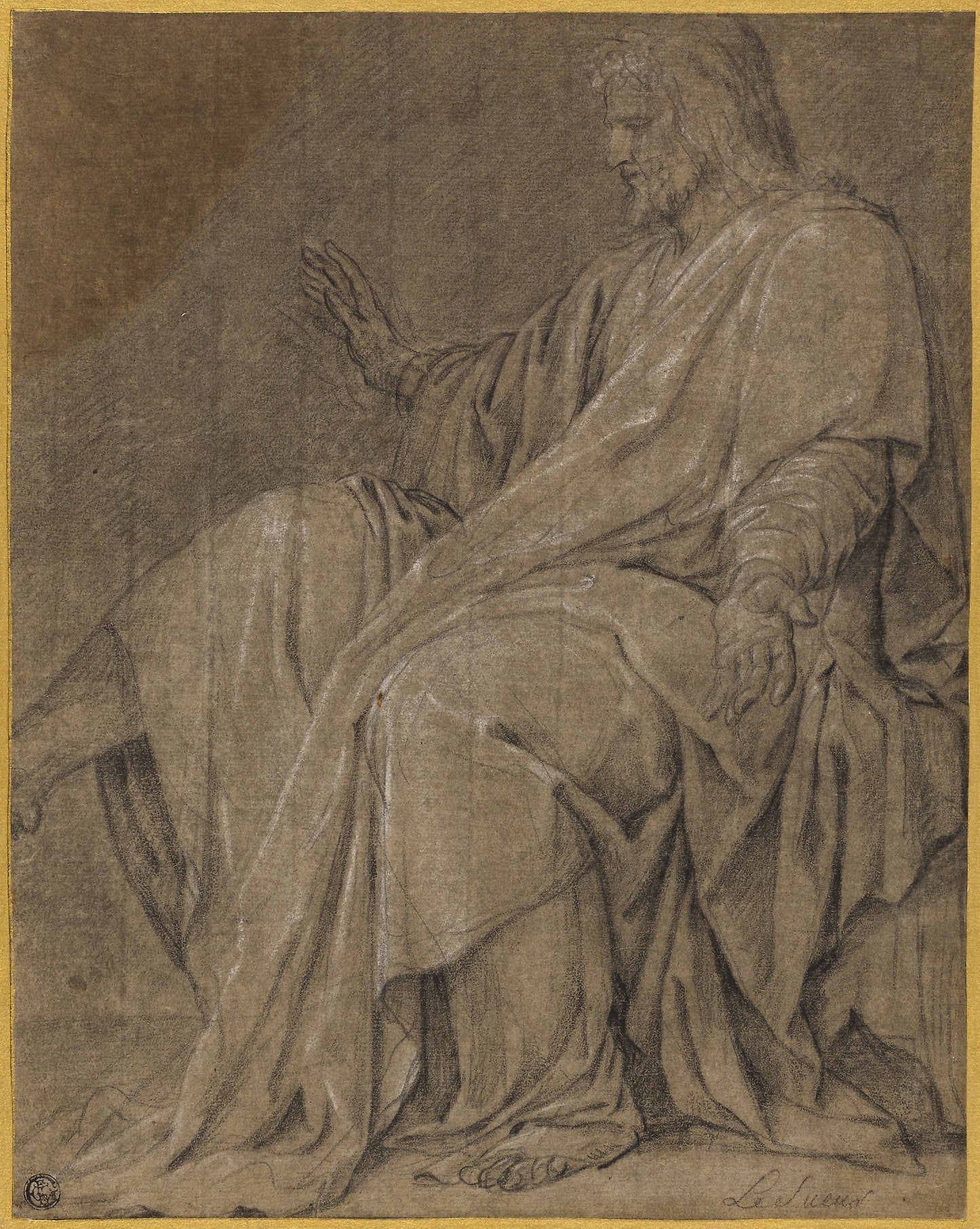 Study for Saint Louis Healing the Sick: Eustache Le Sueur,16x12"(A3) Poster