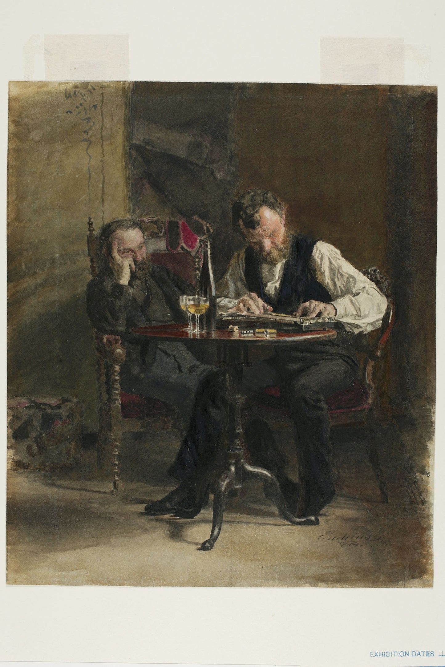 The Zither Player -  Thomas Eakins,  Poster Print Wall Art