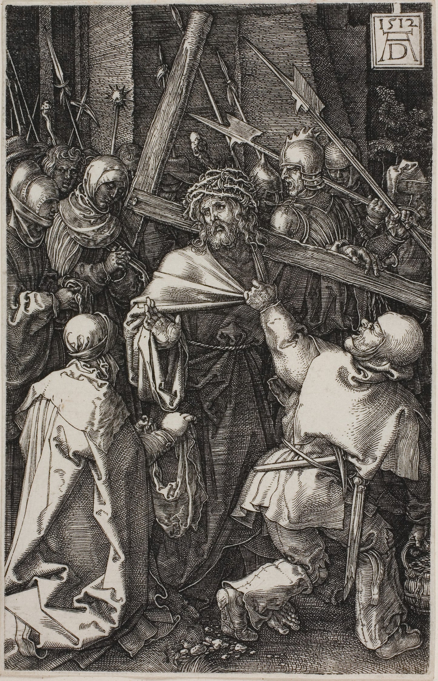 Bearing of the Cross, from The Engraved Passion -  Albrecht Dürer,  Poster Print Wall Art