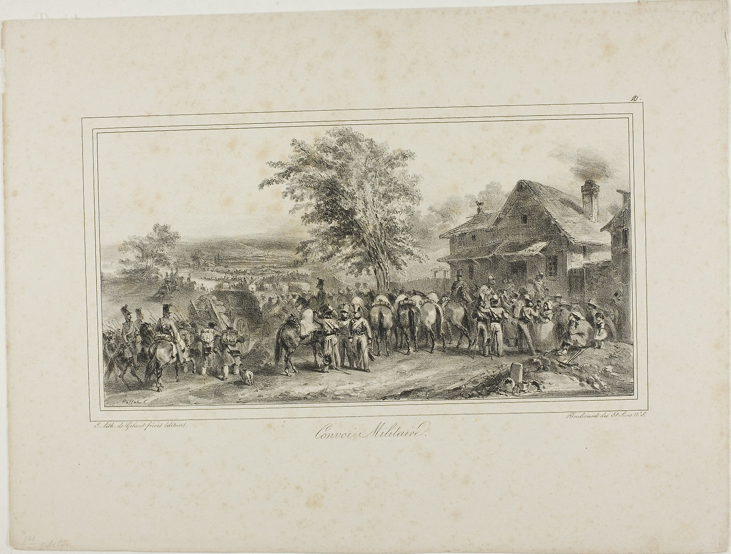 Military Convoy -  Denis Auguste Marie Raffet (French, 1804-1860),  Poster Print Wall Art