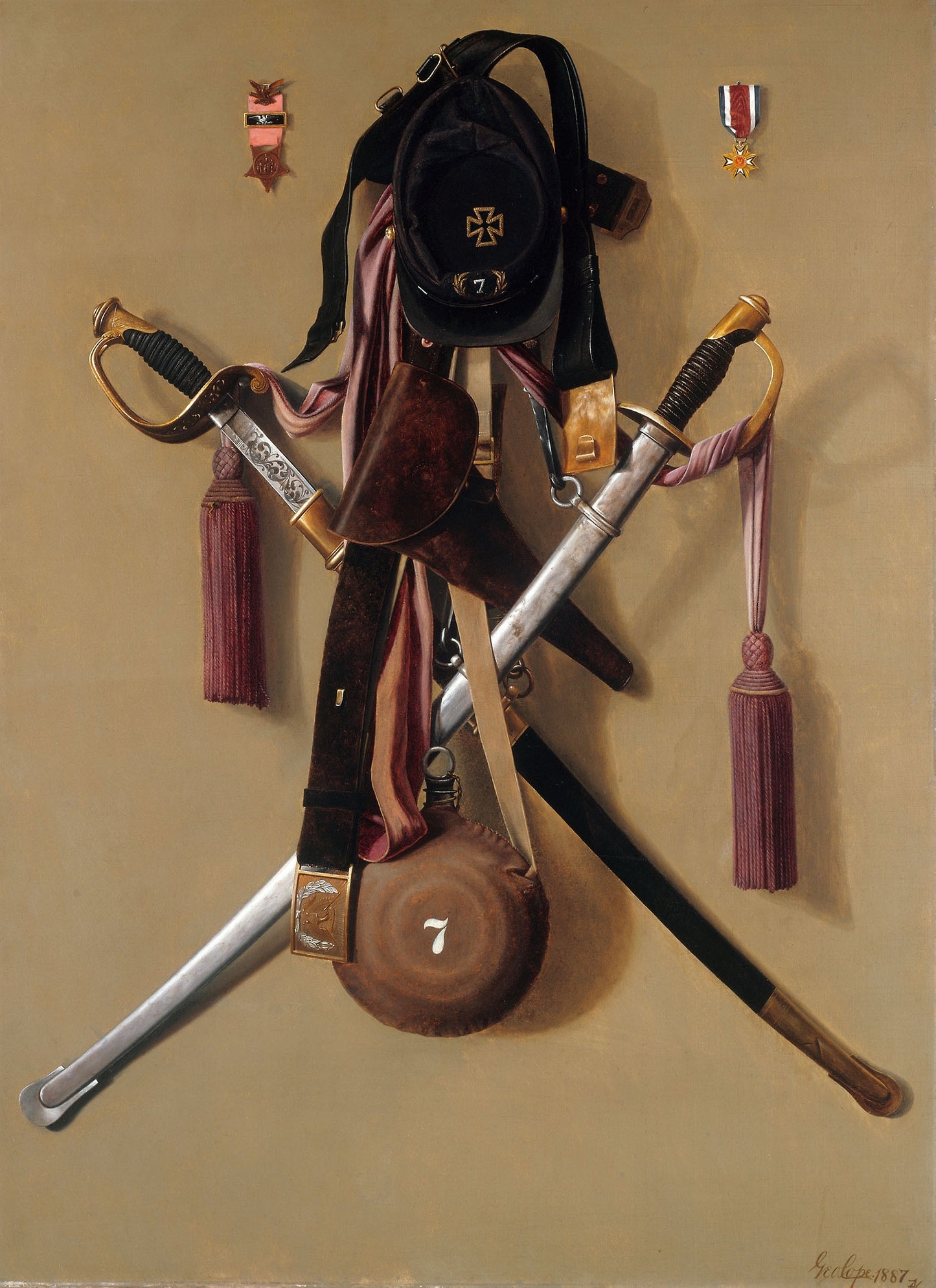 Civil War Regalia of Major Levi Gheen McCauley -  George Cope,  Poster Print Wall Art