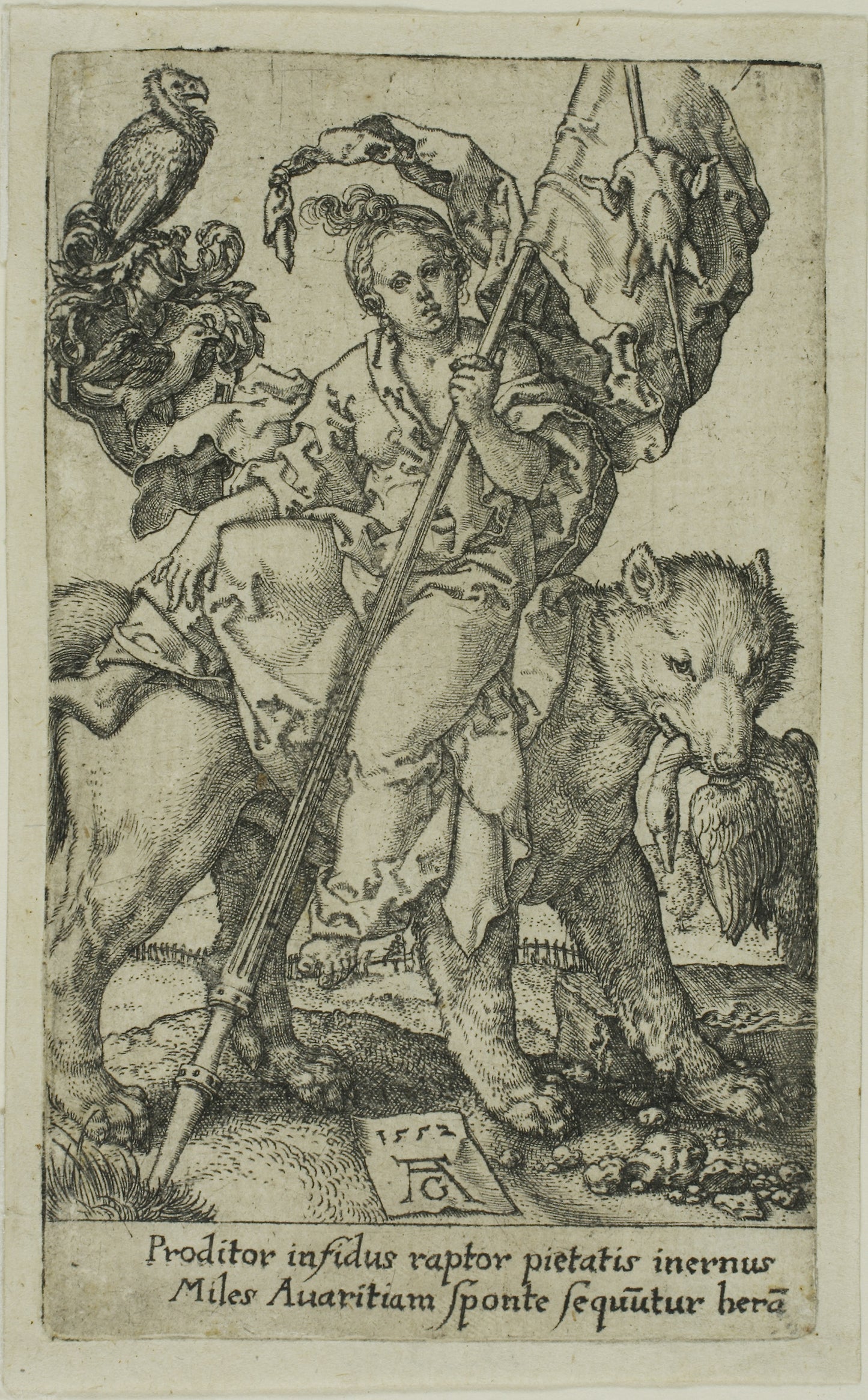 Avarice, from the Vices -  Heinrich Aldegrever,  Poster Print Wall Art
