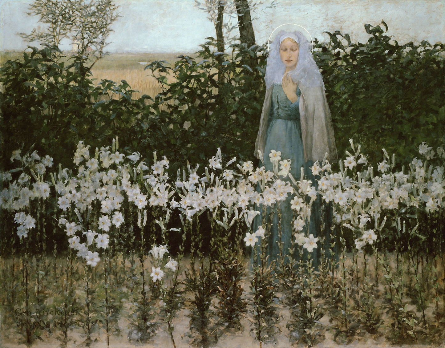 The Annunciation -  George Hitchcock,  Poster Print Wall Art