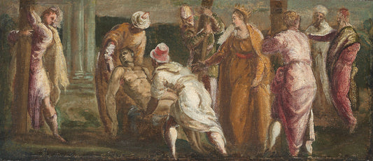 Saint Helen Testing the True Cross: Jacopo Robusti, called Tintoretto,16x12"(A3) Poster