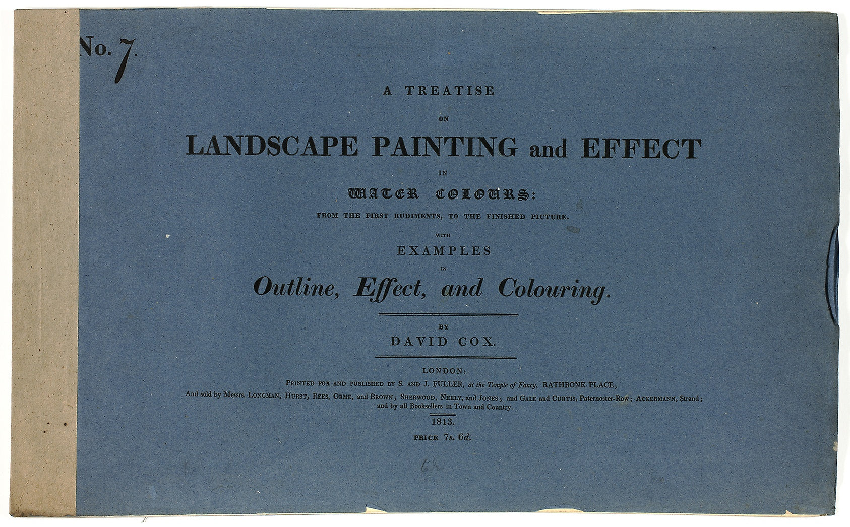 A Treatise on Landscape Painting and Effect in Water Colours: From the First Rudiments, to the Finished Picture No. 7: David Cox, the elder (English, 1783-1859),16x12"(A3) Poster