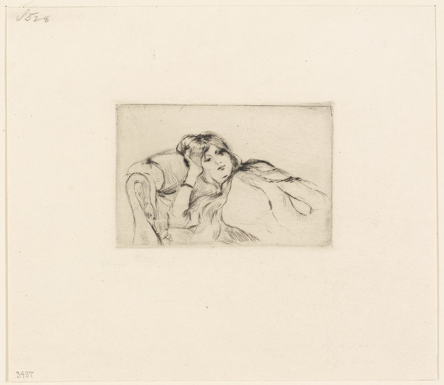 Young Woman at Rest -  Berthe Morisot (French, 1841-1895),  Poster Print Wall Art