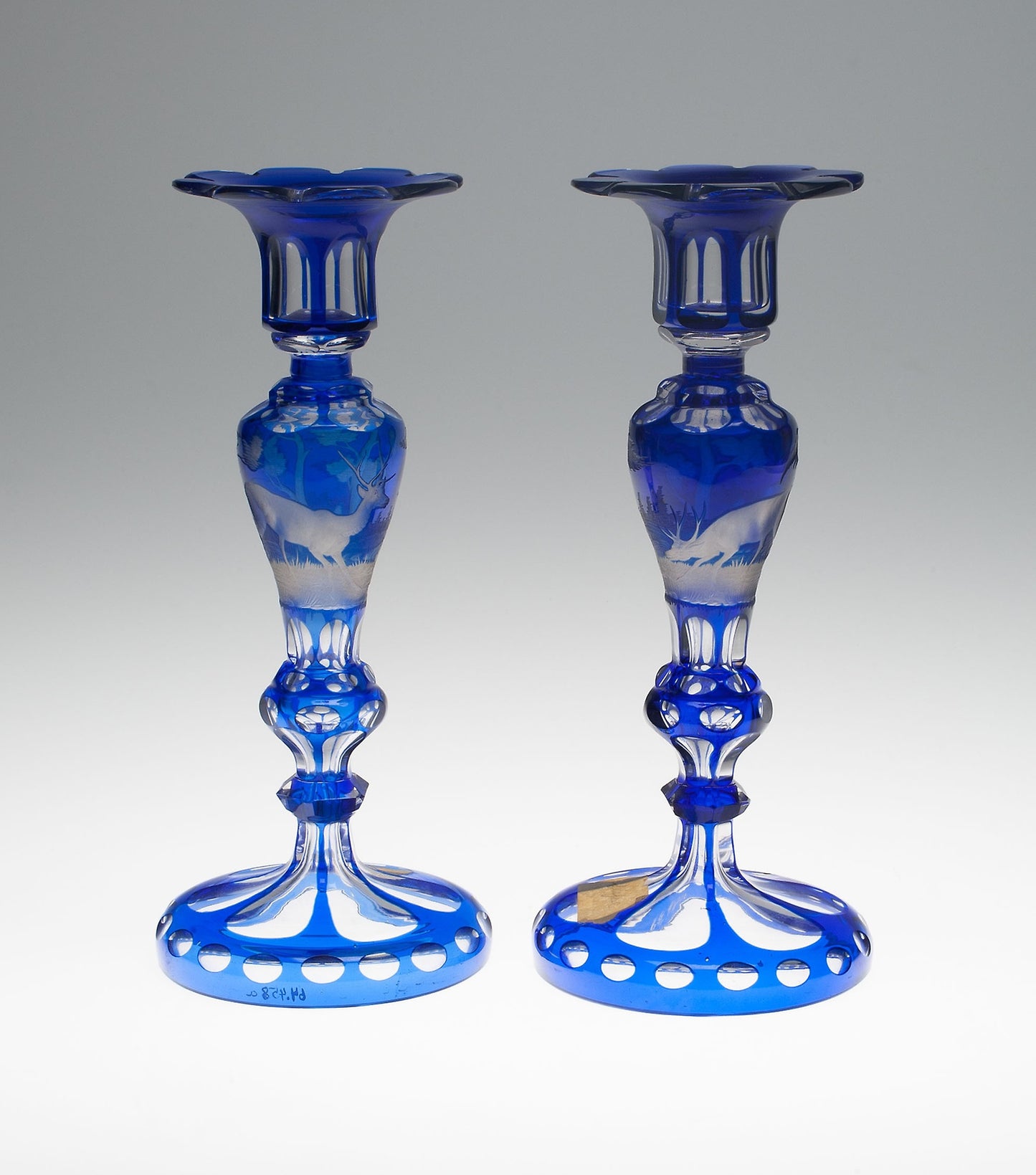 Pair of Candlesticks -  Bohemia, Czech Republic,  Poster Print Wall Art