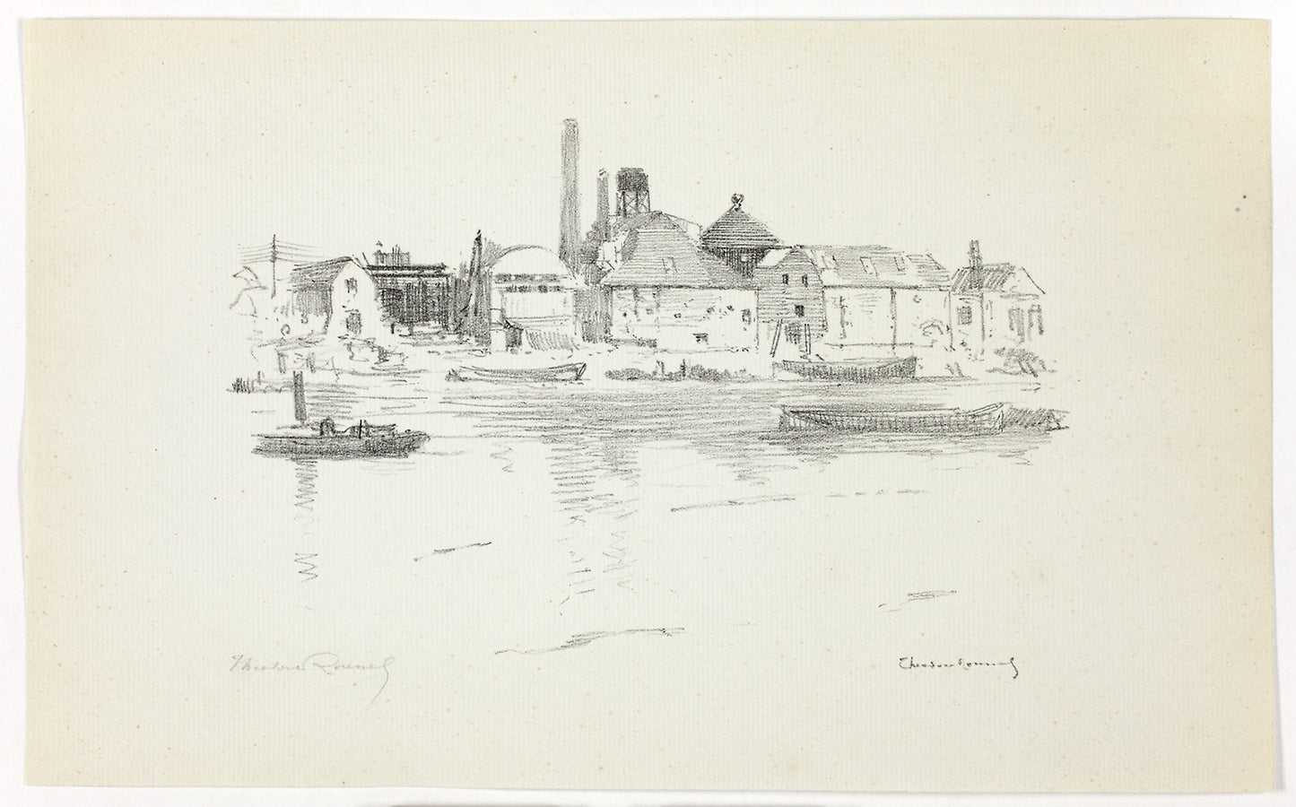 Battersea from the River, Low Tide -  Theodore Roussel,  Poster Print Wall Art