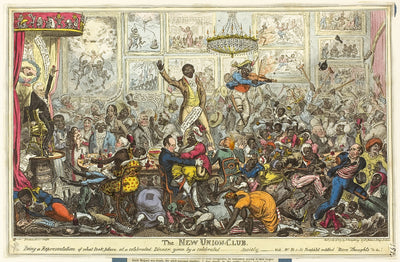 The New Union Club: George Cruikshank (English, 1792-1878),16x12"(A3) Poster