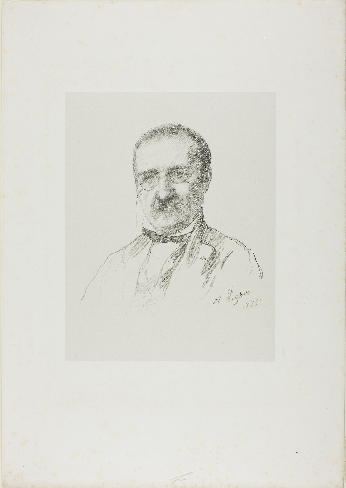 Portrait of Champfleury -  Alphonse Legros,  Poster Print Wall Art