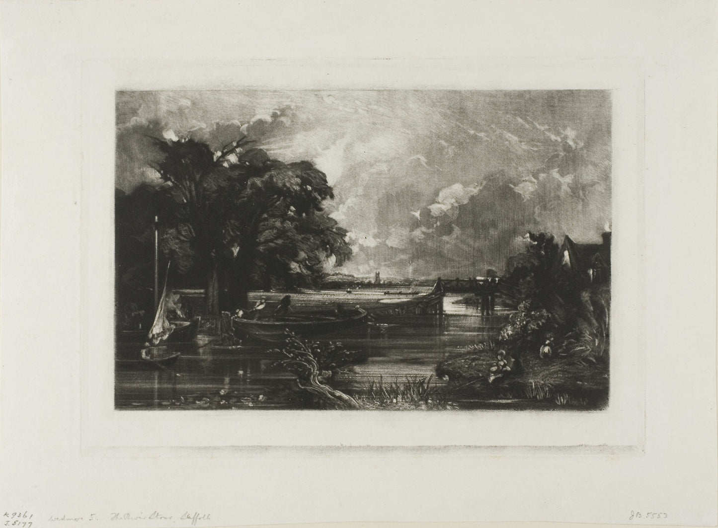 River Stour -  David Lucas (English, 1802-1881),  Poster Print Wall Art