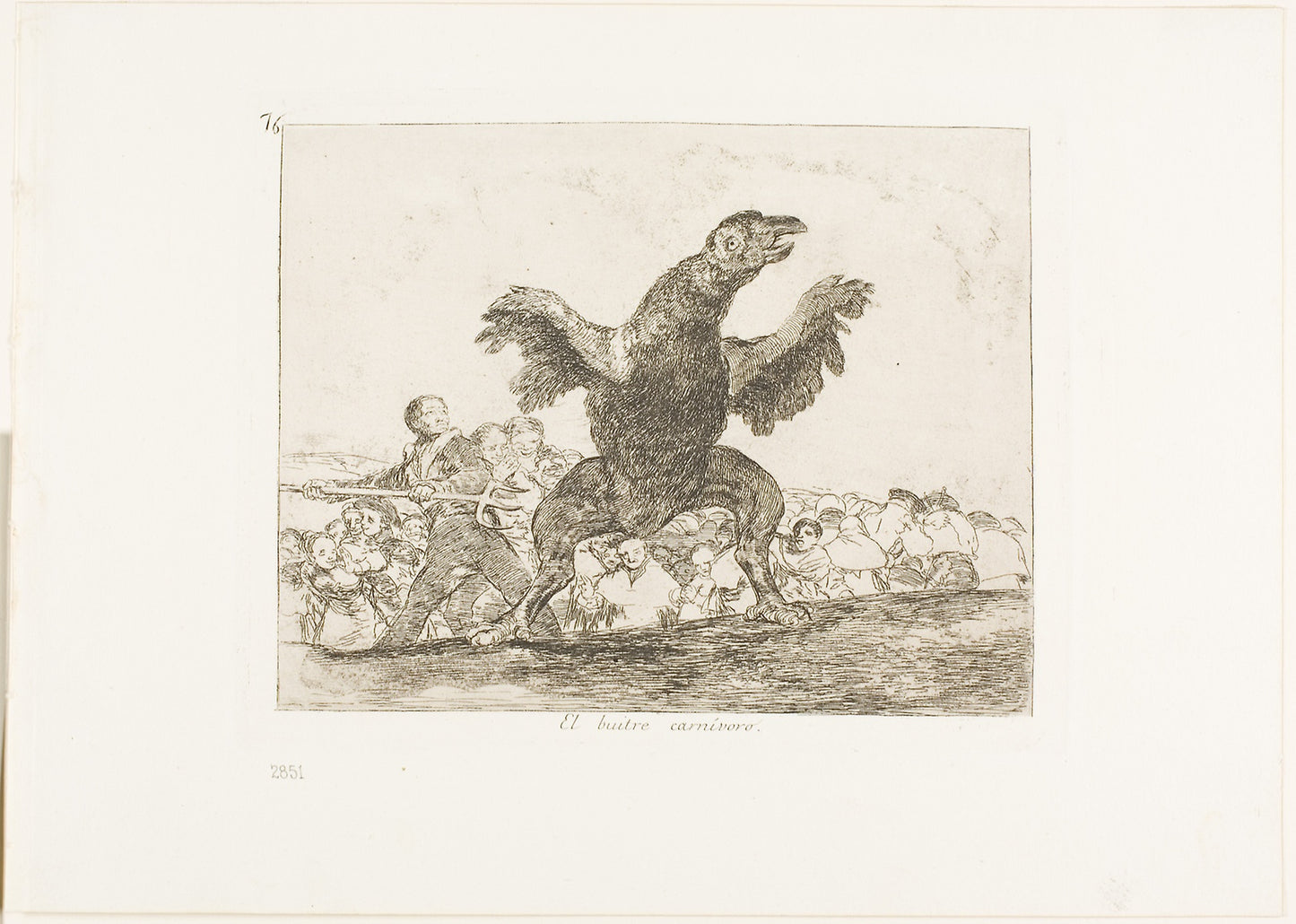 The Carnivorous Vulture, plate 76 from The Disasters of War -  Francisco José de Goya y Lucientes,  Poster Print Wall Art