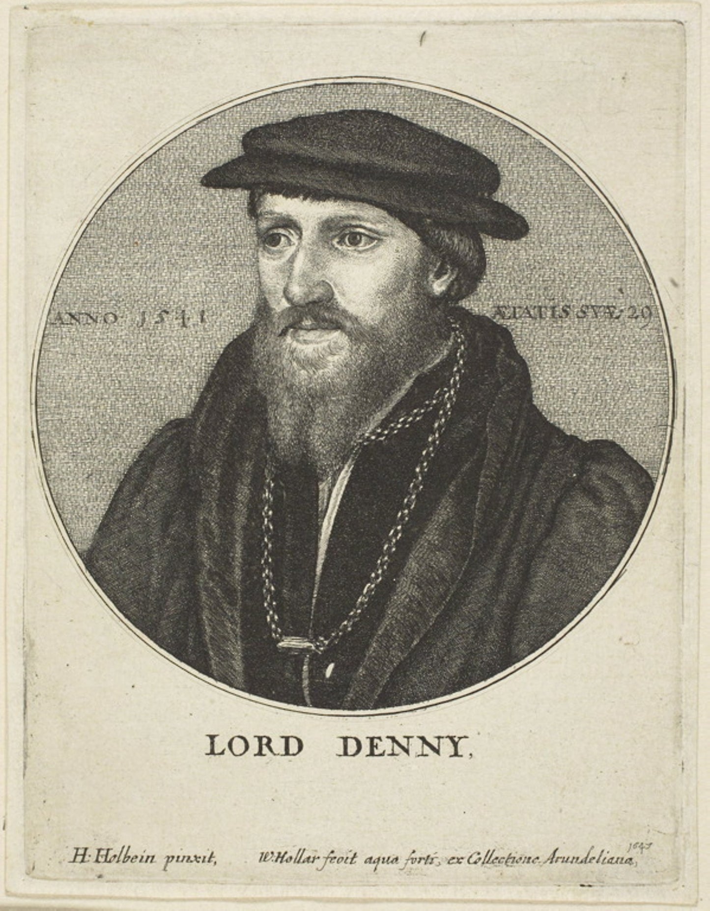 Sir Anthony Denny -  Wenceslaus Hollar (Czech, 1607-1677),  Poster Print Wall Art