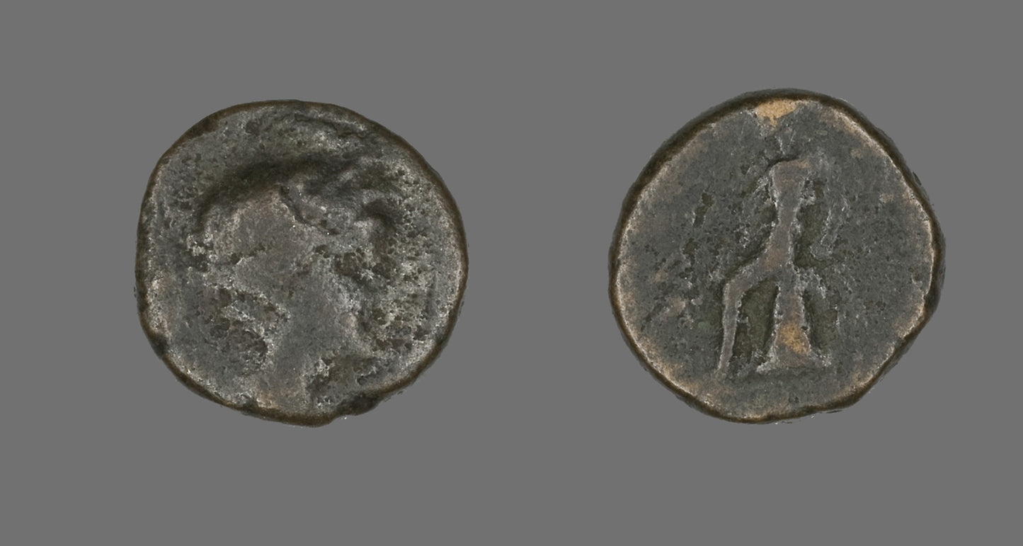 Coin Depicting a Head -  Greek,  Poster Print Wall Art