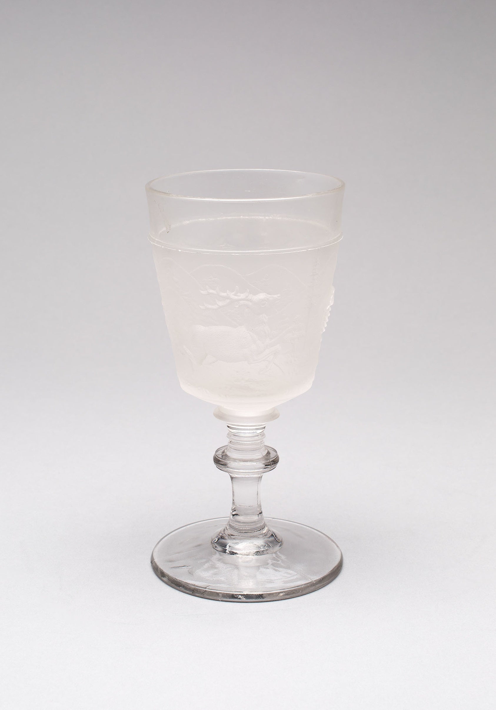 Westward Ho!/Pioneer pattern goblet (one of a set of four): Gillinder and Sons, 1861–c. 1930,16x12"(A3) Poster