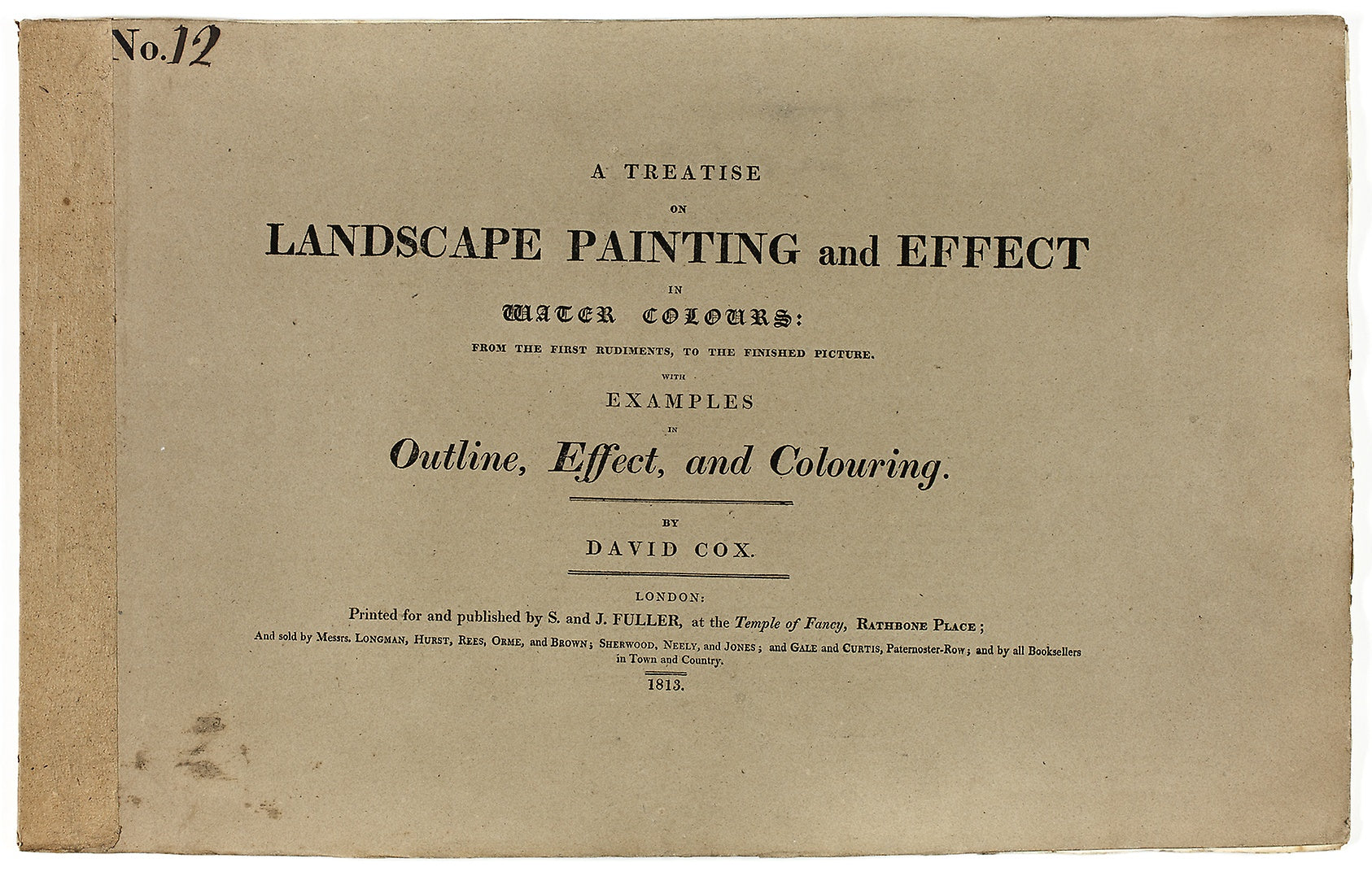 A Treatise on Landscape Painting and Effect in Water Colours: From the First Rudiments, to the Finished Picture No. 12: David Cox, the elder (English, 1783-1859),16x12"(A3) Poster