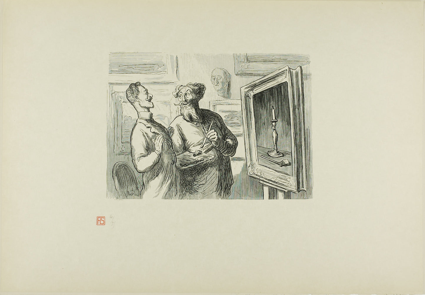 One Realist Will Always Find Another Realist who Admires His Work -  Etienne (French, 19th century),  Poster Print Wall Art