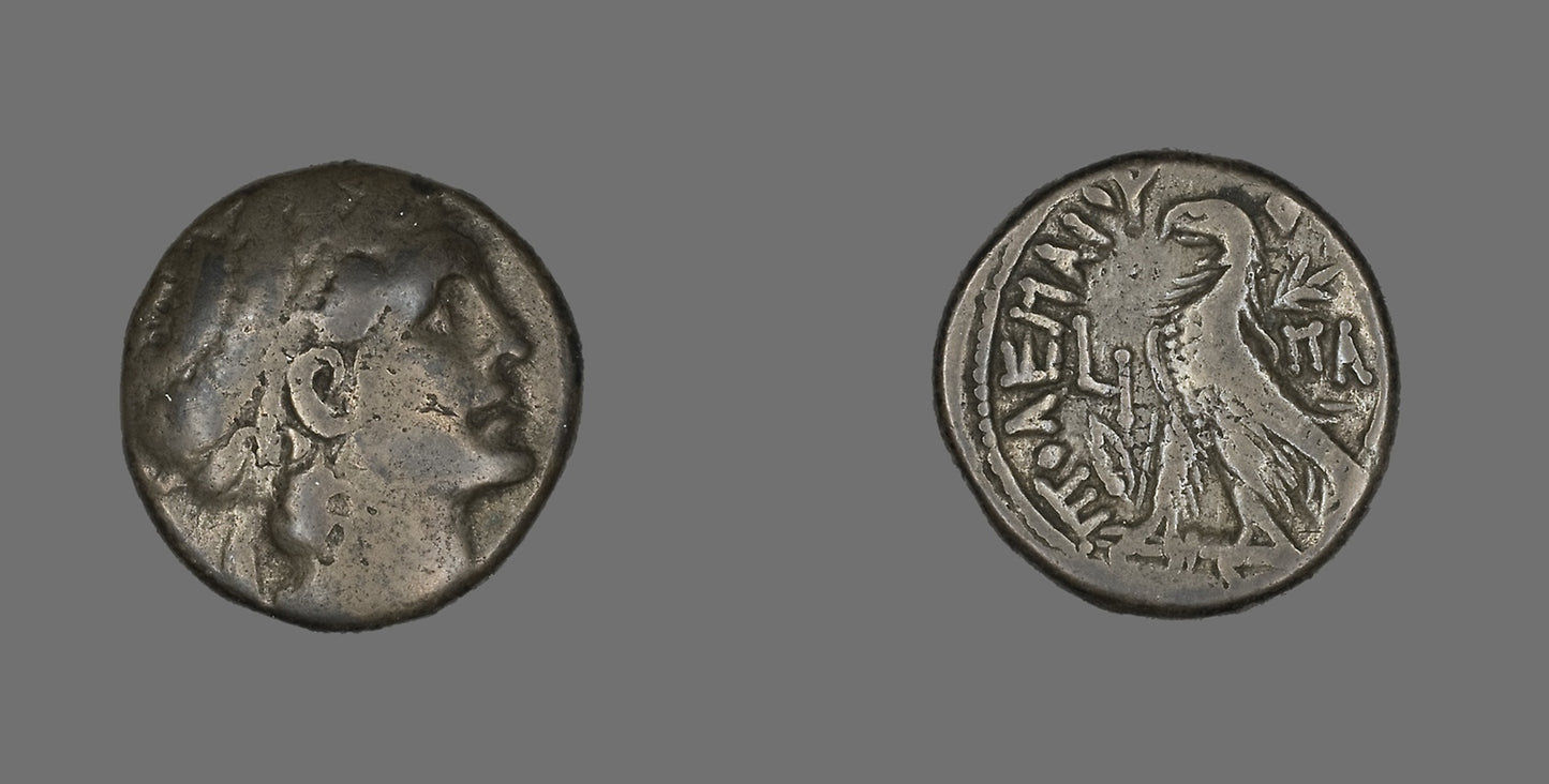 Tetradrachm (Coin) Portraying King Ptolemy -  Greek,  Poster Print Wall Art