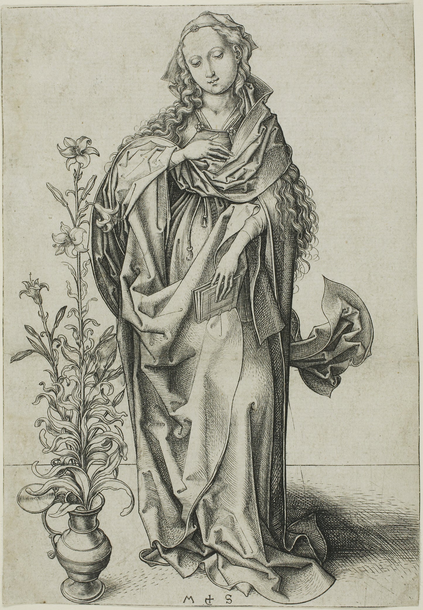 The Virgin of the Annunciation -  Martin Schongauer,  Poster Print Wall Art