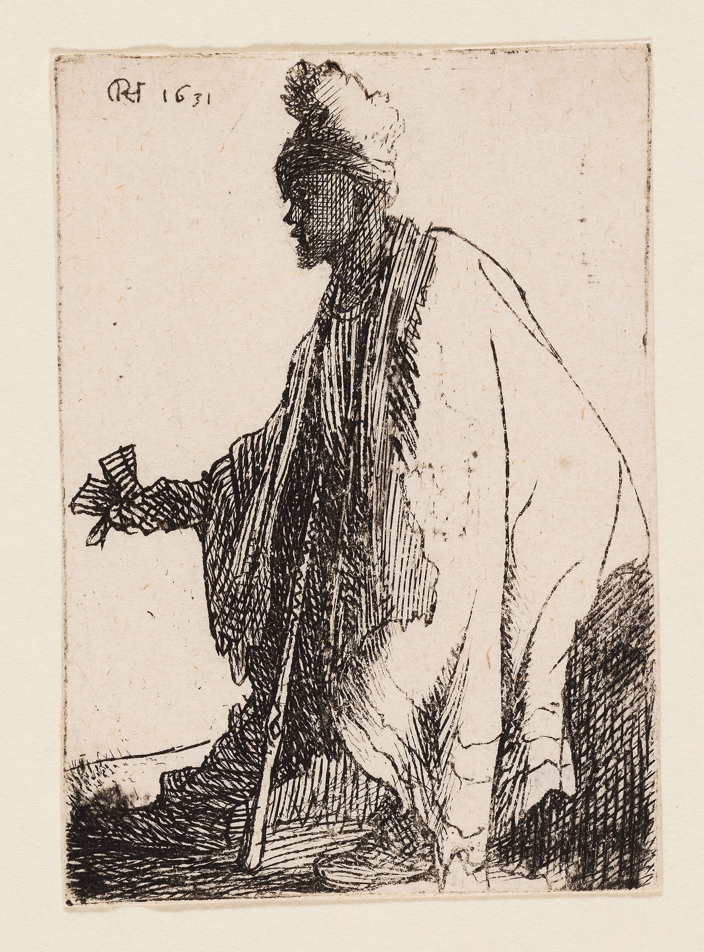 The Leper ("Lazarus Klep") -  Rembrandt van Rijn,  Poster Print Wall Art