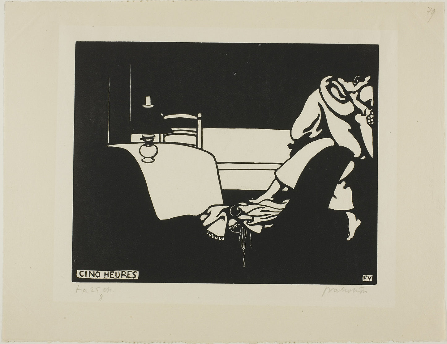 Five O'Clock, plate seven from Intimacies -  Félix Edouard Vallotton,  Poster Print Wall Art