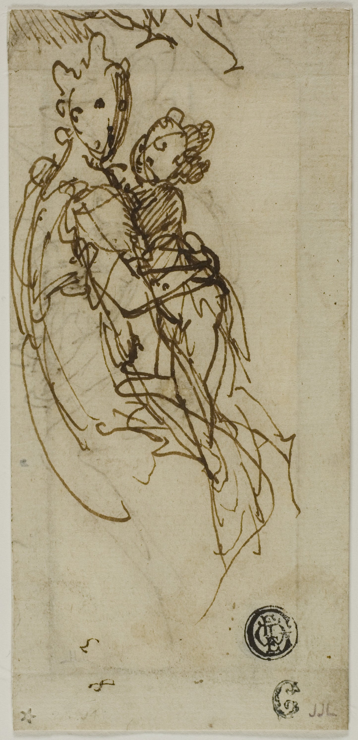 Seated Virgin and Child (recto); Seated Virgin and Child (verso) -  Bernardino India,  Poster Print Wall Art