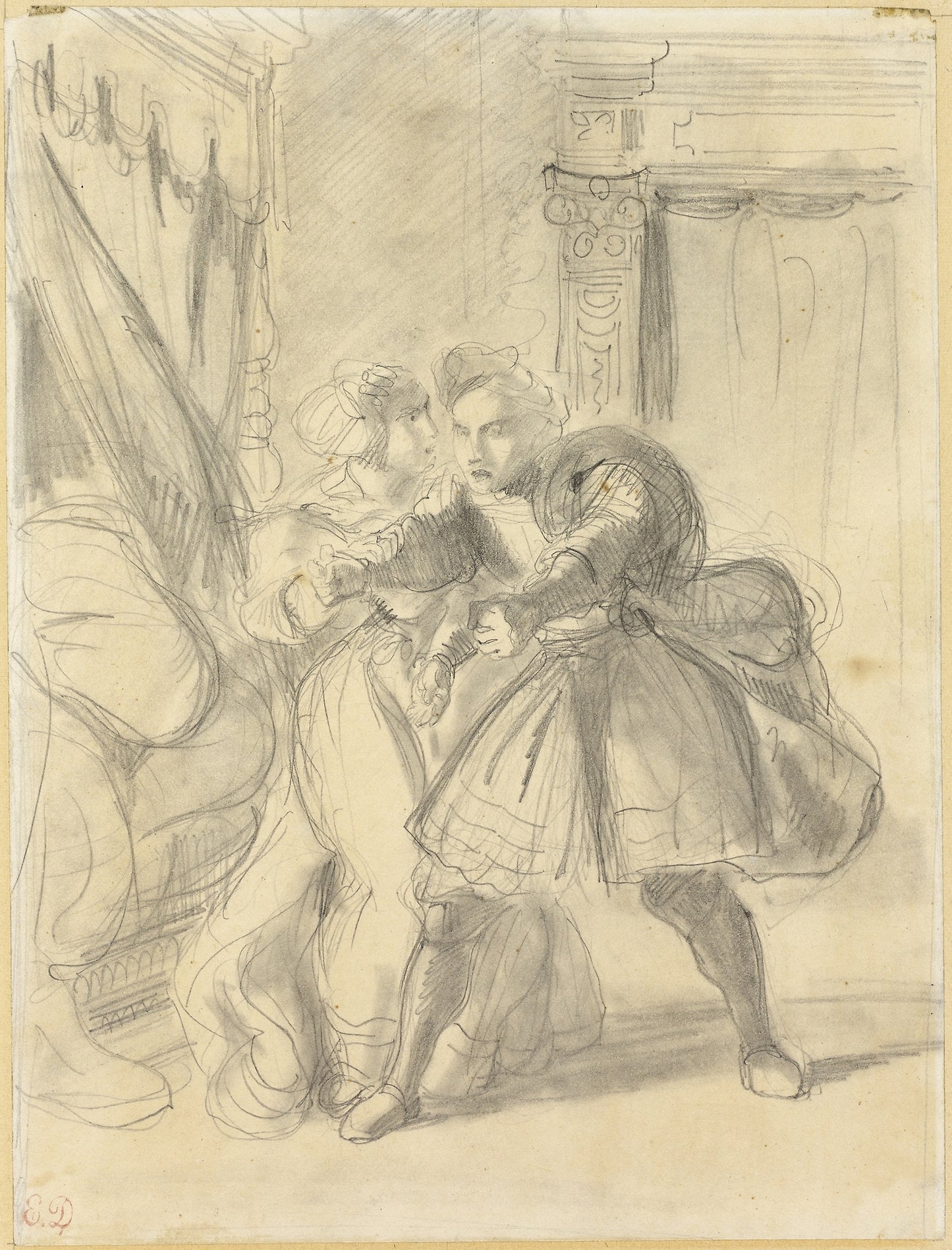 Study -  Eugène Delacroix,  Poster Print Wall Art