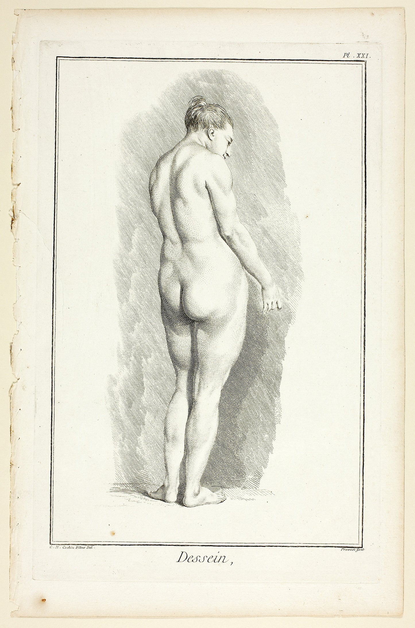 Design -  Figure from Encyclopédie -  Benoît-Louis Prévost (French, c. 1735-1809),  Poster Print Wall Art