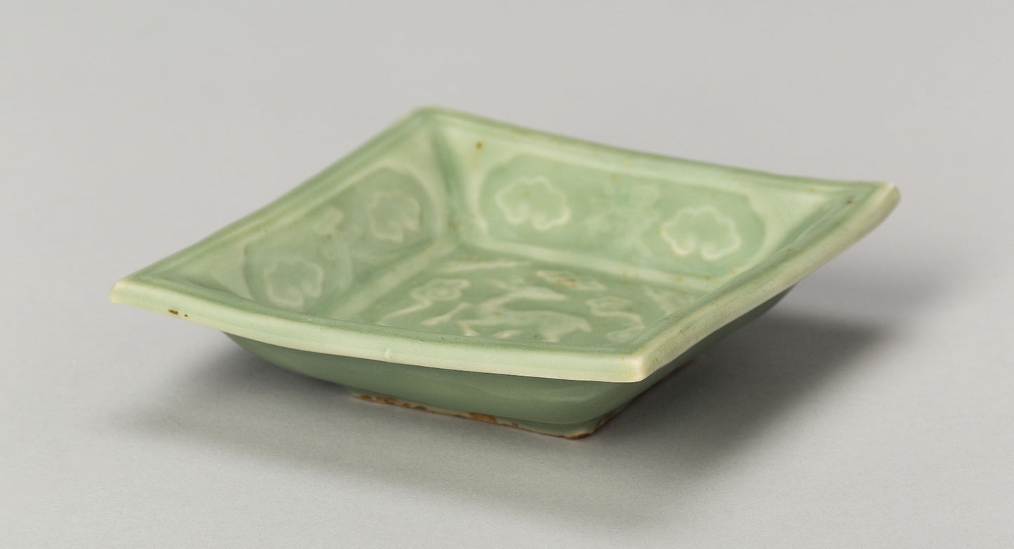 Square Dish with Symbols of Longevity and Immortality -  China,  Poster Print Wall Art