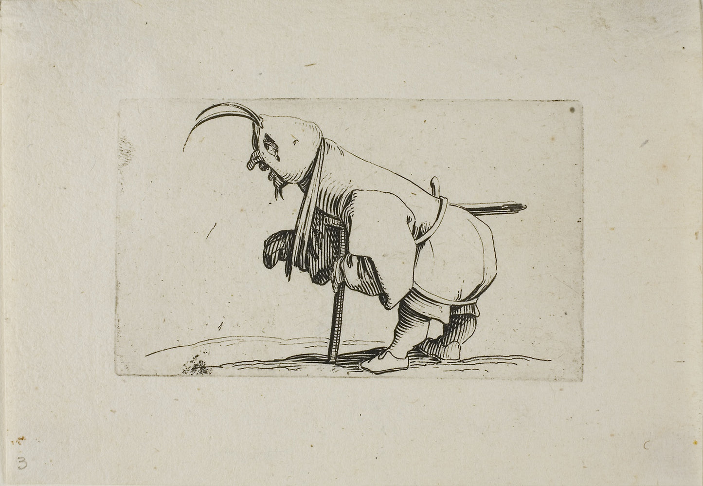 Cripple with a Cap, from Varie Figure Gobbi -  Jacques Callot,  Poster Print Wall Art