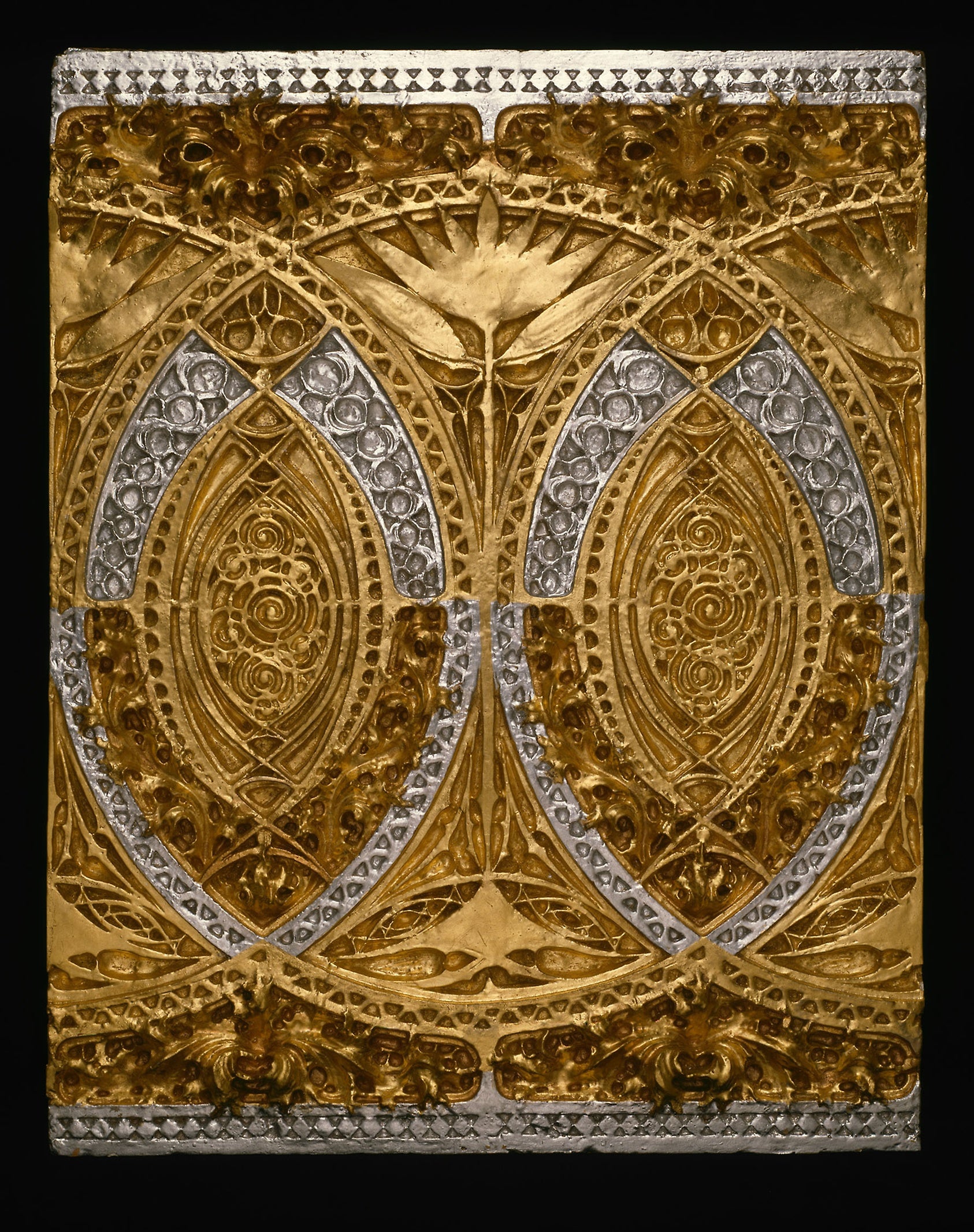 Schiller Theatre Building, Chicago, Illinois: Banquet Room Frieze Panel (Restored): Adler & Sullivan, Architects,16x12"(A3) Poster