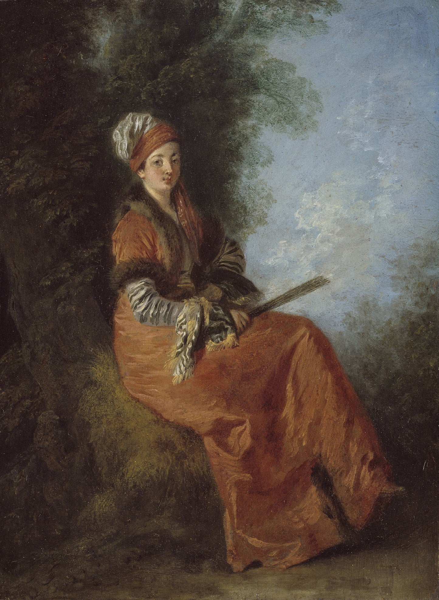 The Dreamer (La Rêveuse) -  Jean Antoine Watteau,  Poster Print Wall Art