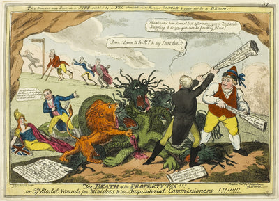 Death of the Property Tax!!: George Cruikshank (English, 1792-1878),16x12"(A3) Poster