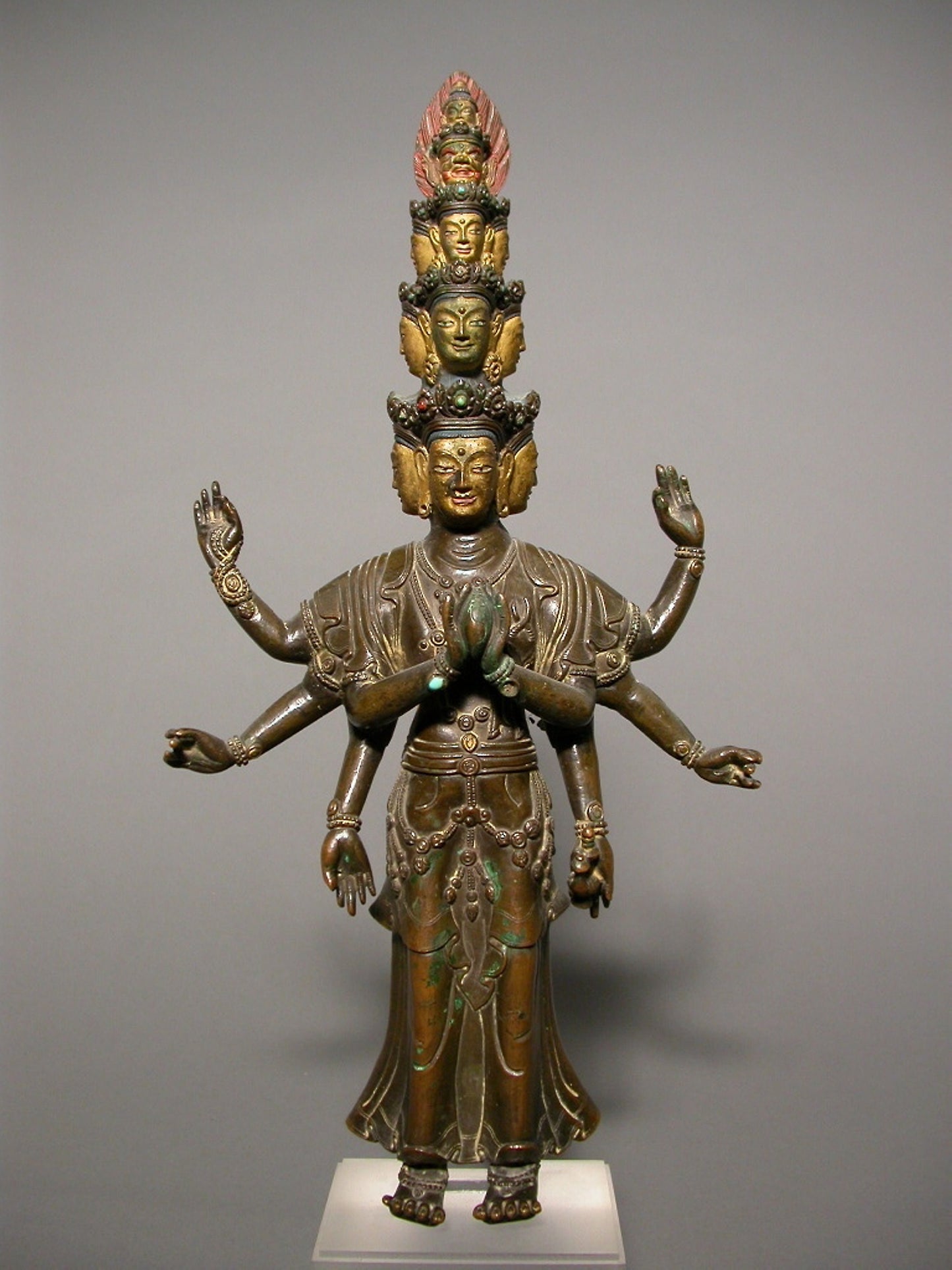 Eleven-Headed Bodhisattva Avalokiteshvara -  Eastern Tibet,  Poster Print Wall Art