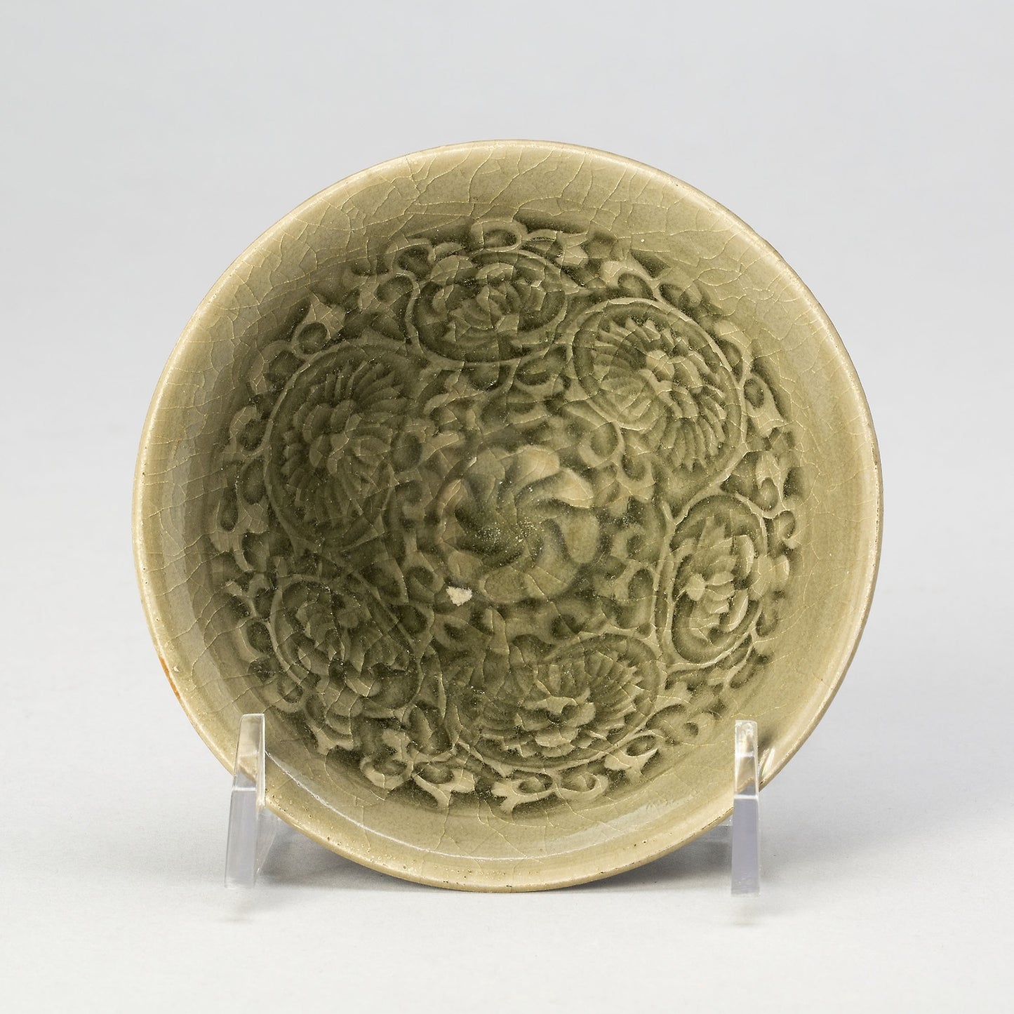 Conical Bowl with Peony Scroll -  China,  Poster Print Wall Art