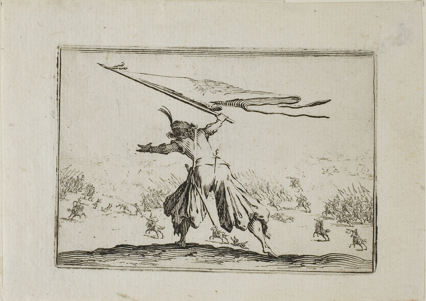 The Standard-Bearer, from The Caprices -  Jacques Callot,  Poster Print Wall Art