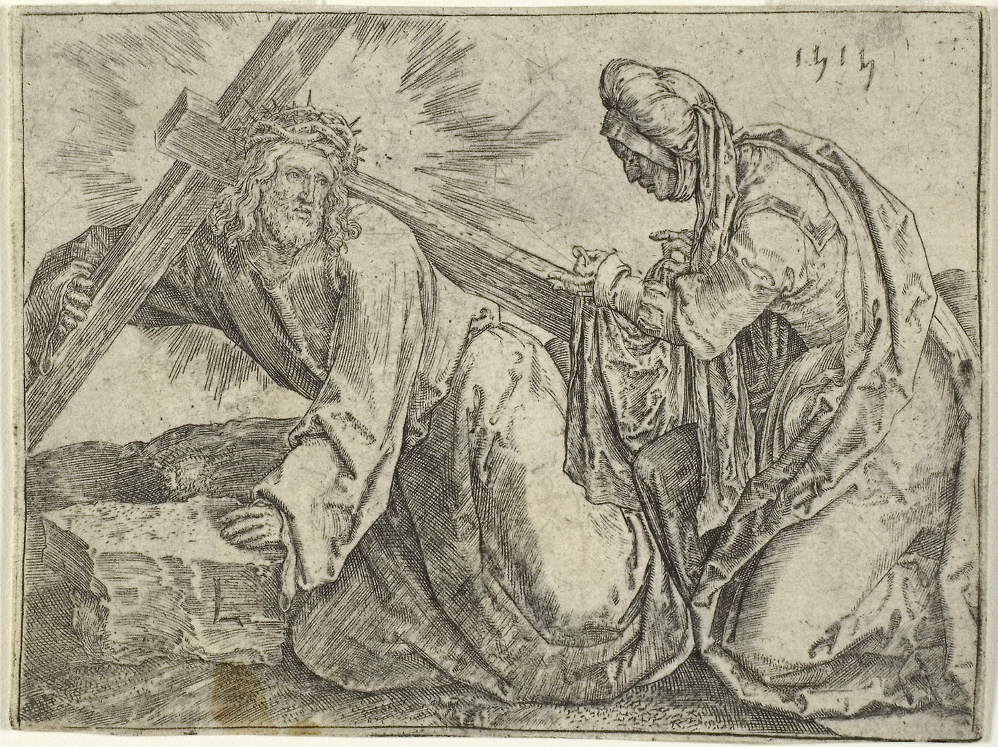 Christ Carrying the Cross -  Lucas van Leyden,  Poster Print Wall Art