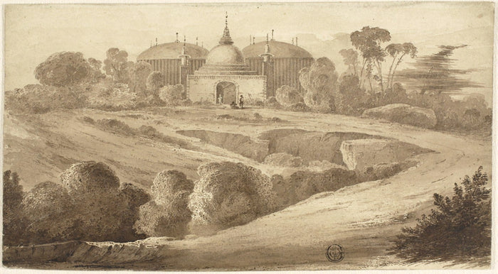 Fantastic Oriental Landscape: John Martin (English, 1789-1854),16x12