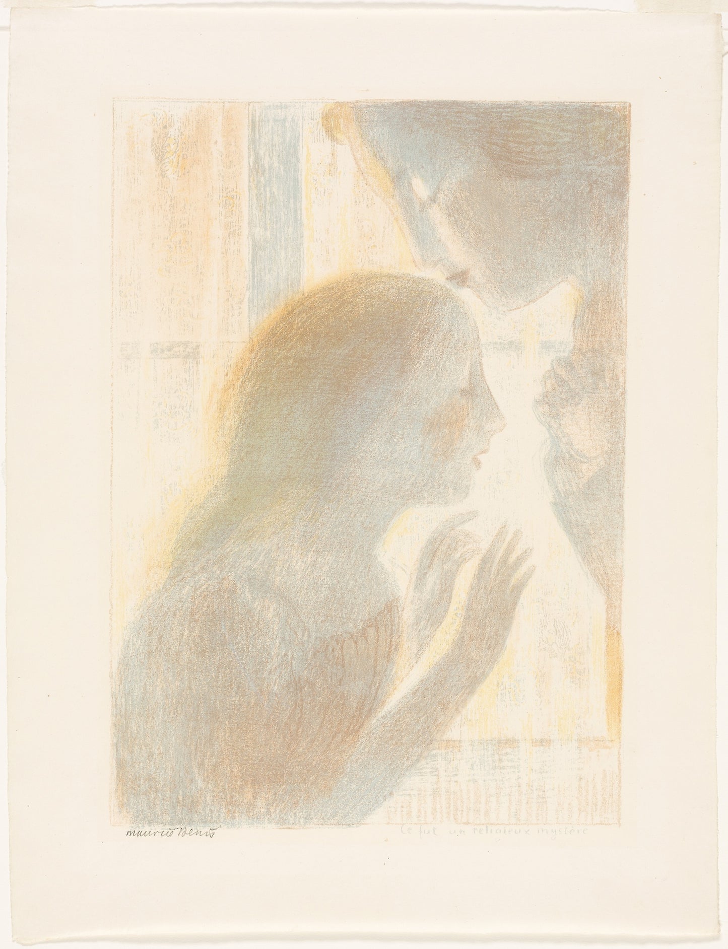It was a Religious Mystery, plate four from Love -  Maurice Denis (French, 1870-1943),  Poster Print Wall Art