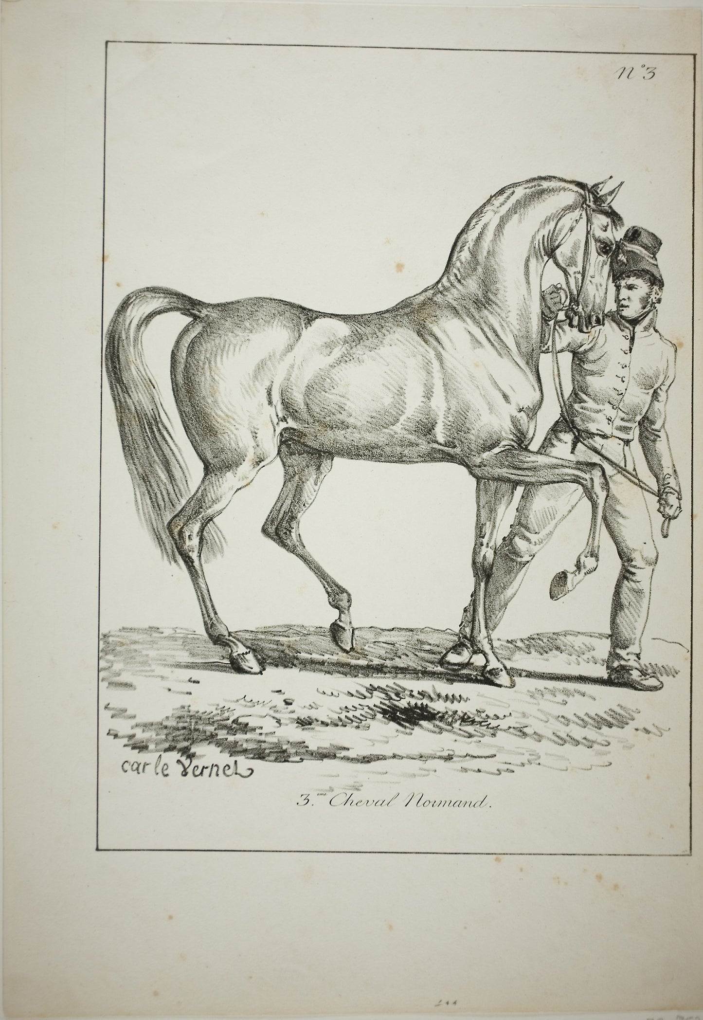 Royal Guard, Norman Cavalier, not in Full Dress, and Horse, No. 3 -  Carle Vernet (French, 1758-1836),  Poster Print Wall Art