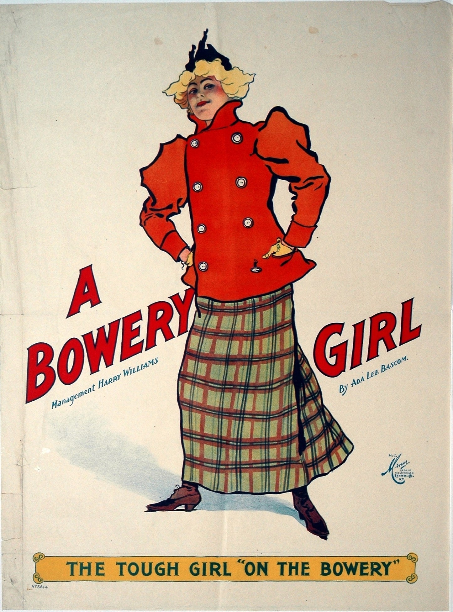 A Bowery Girl: Unknown Artist,16x12"(A3) Poster