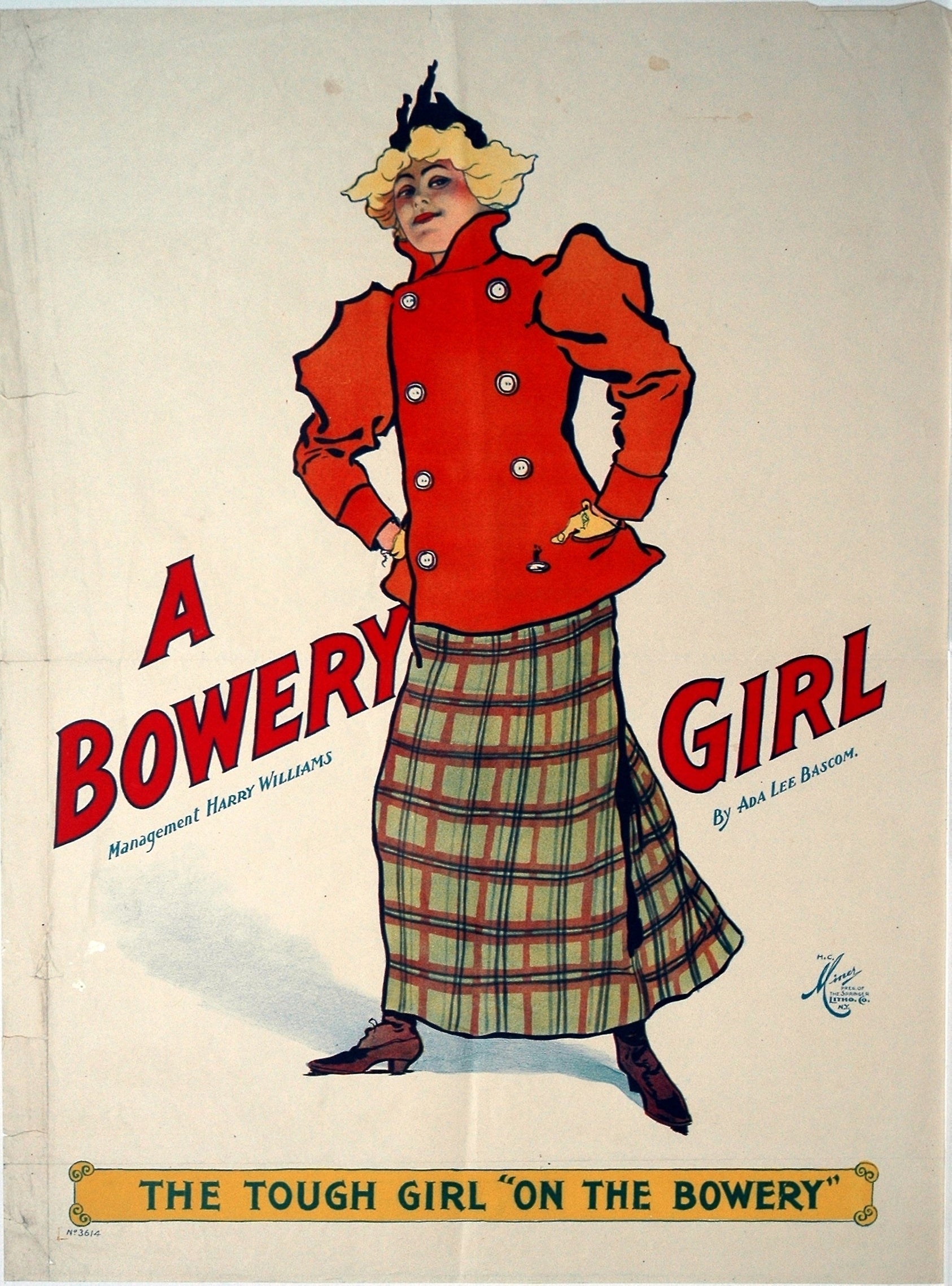 A Bowery Girl: Unknown Artist,16x12"(A3) Poster