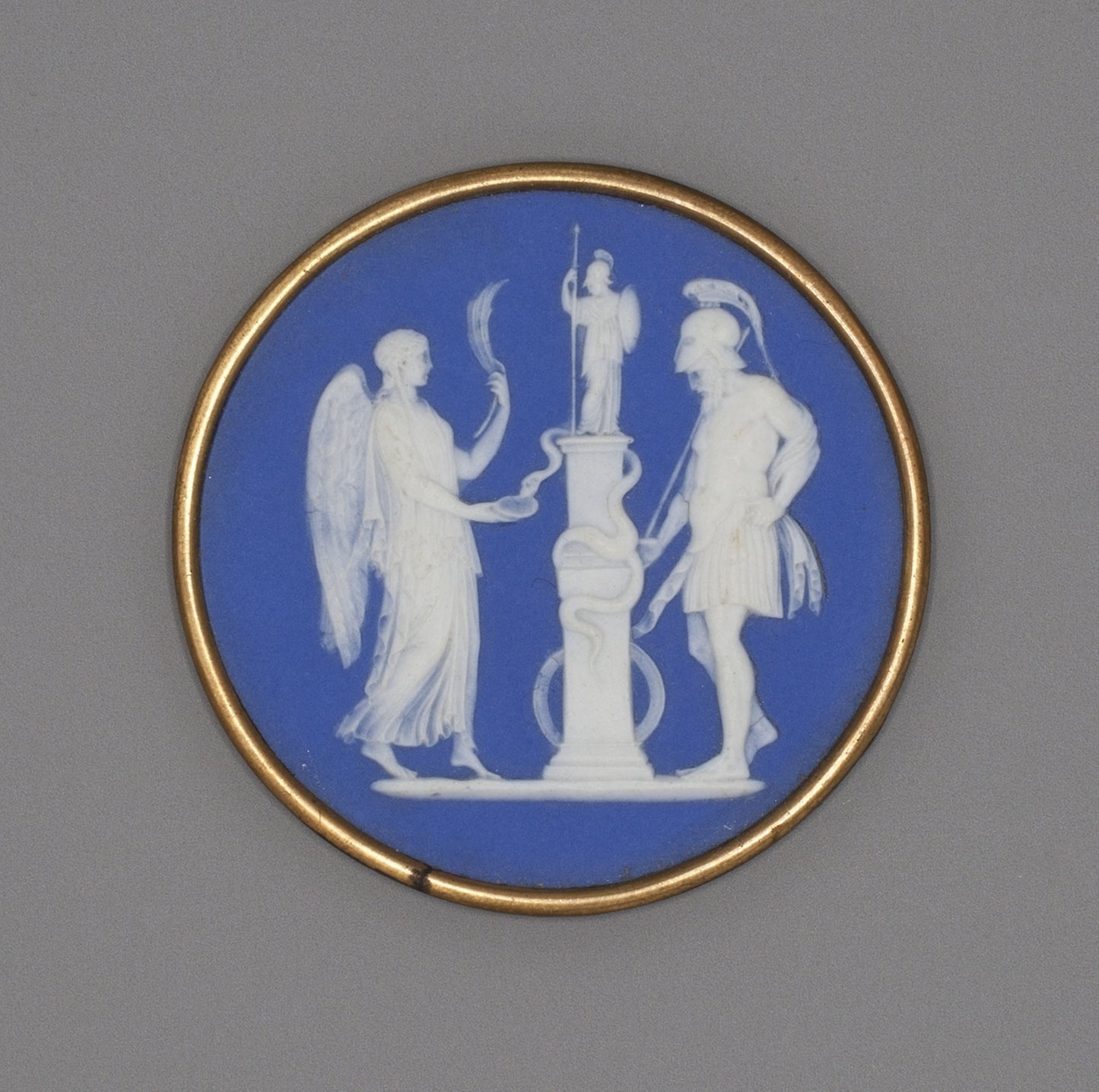 Medallion with Warrior and Priestess -  Wedgwood Manufactory,  Poster Print Wall Art
