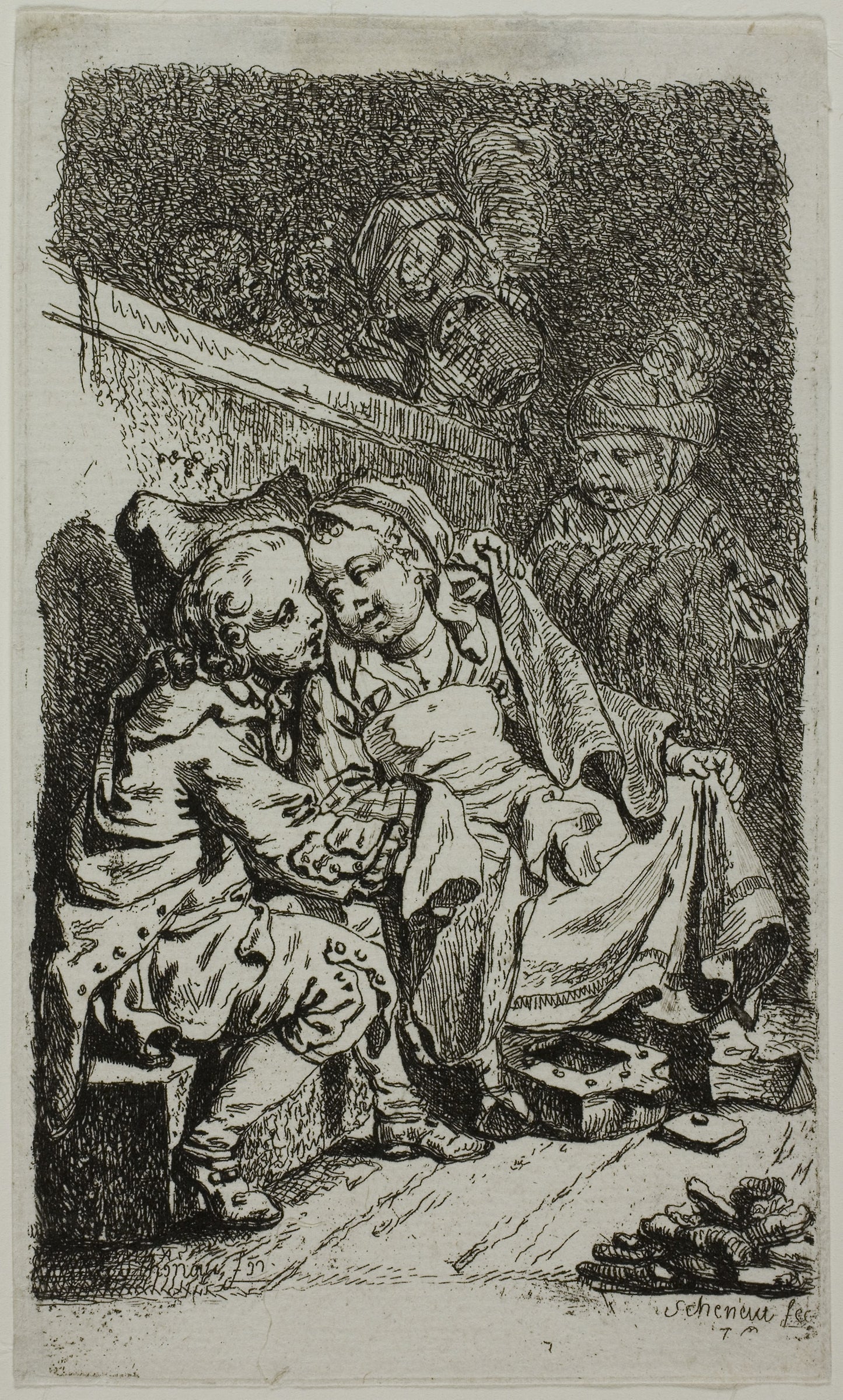 Protection Against Cold -  Johann Eleazar Schenau,  Poster Print Wall Art
