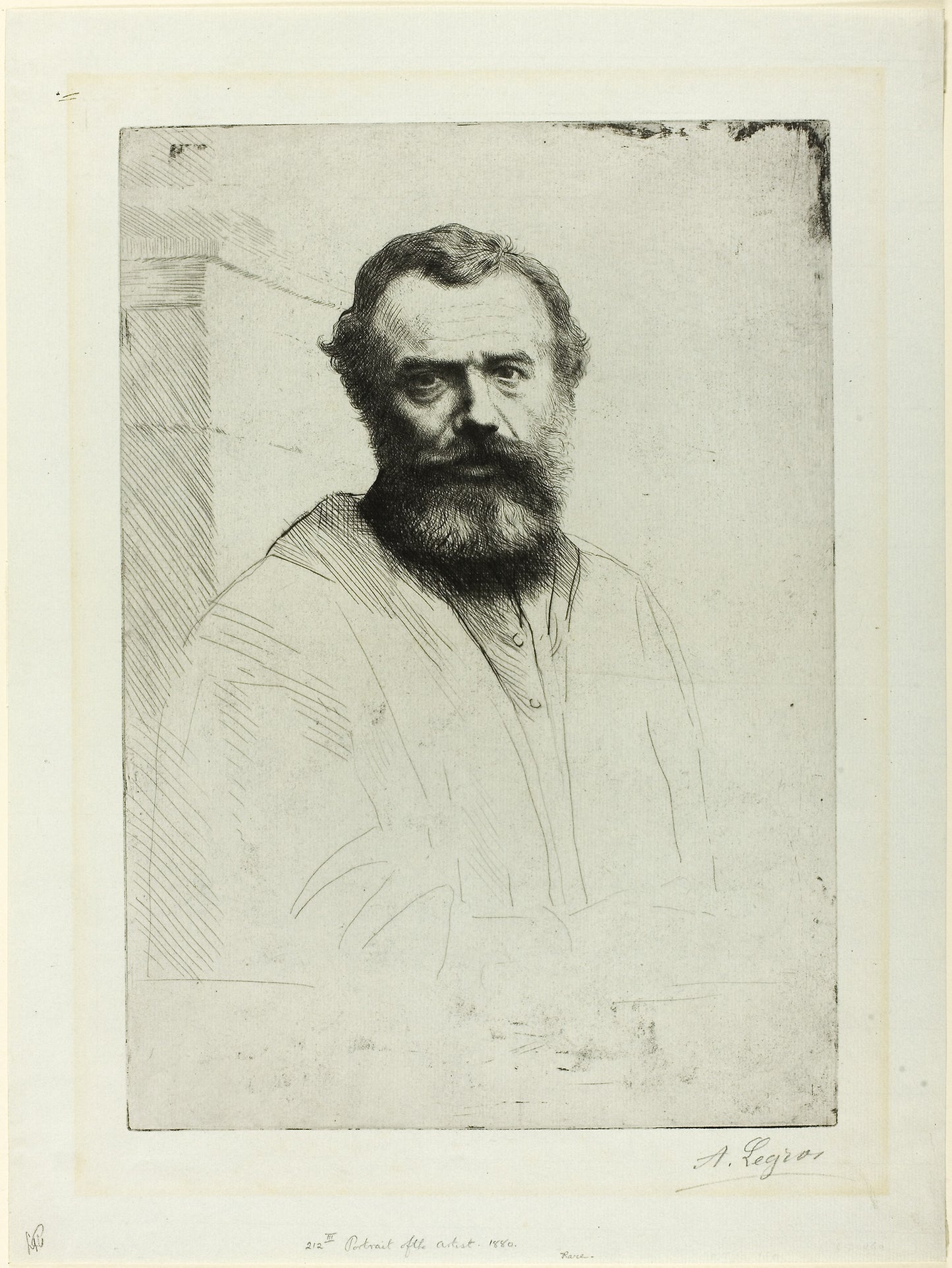 Portrait of the Artist -  Alphonse Legros,  Poster Print Wall Art