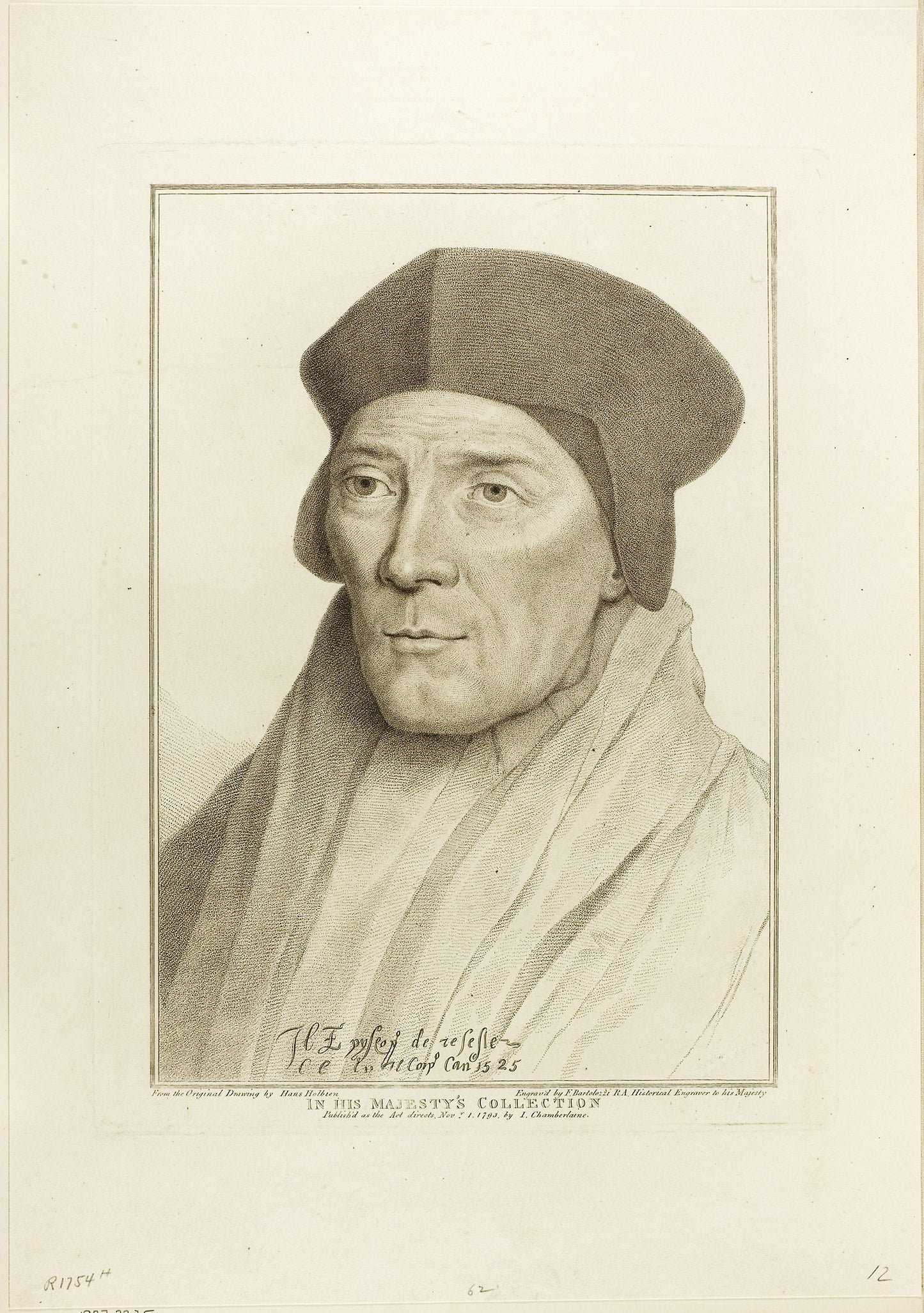 John Fisher, Évêque de Rochester -  Francesco Bartolozzi (Italian, 1727-1815),  Poster Print Wall Art