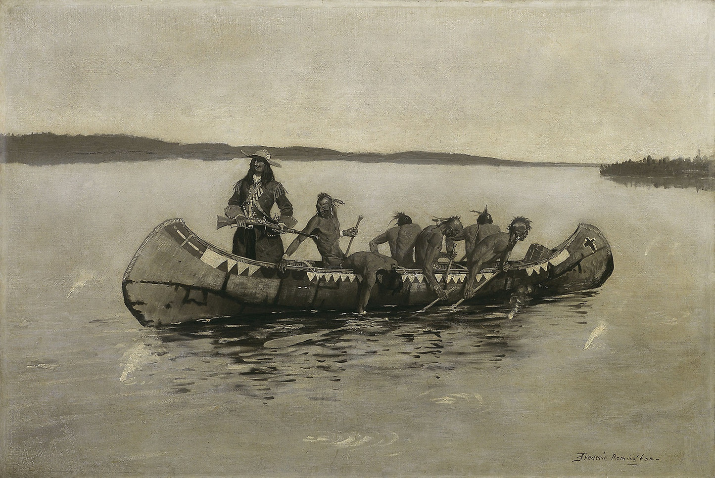 This Was a Fatal Embarkation -  Frederic Remington,  Poster Print Wall Art