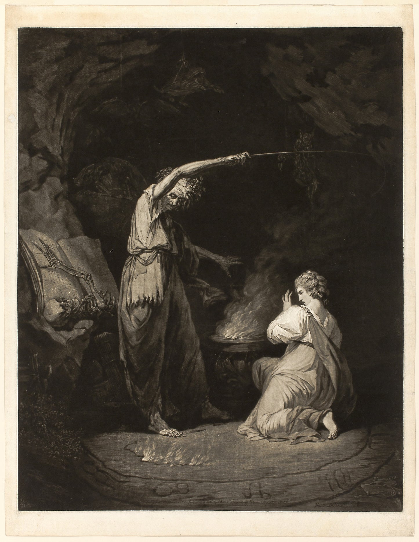 The Witches' Cauldron or Incantation -  John Dixon (English, born Ireland, 1720/30-1804),  Poster Print Wall Art